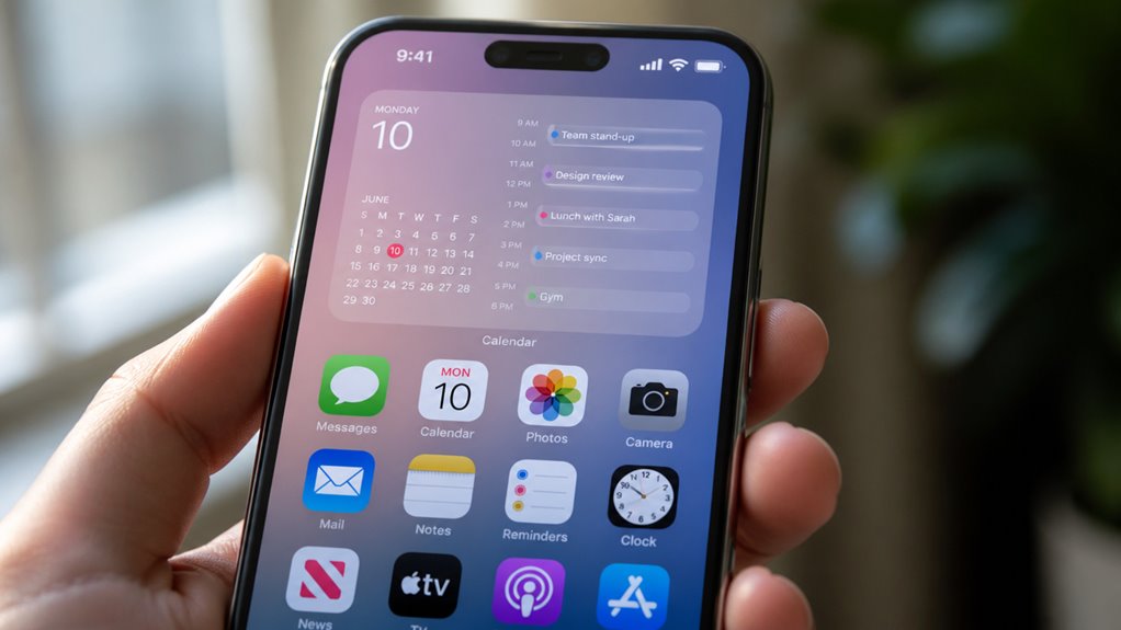 dodaj widżet kalendarza do ekranu głównego iPhone’a