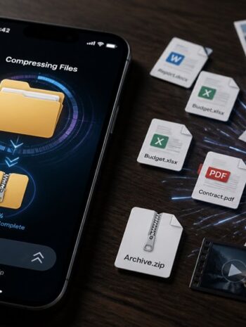 kompresuj i rozpakuj zip na iPhonie