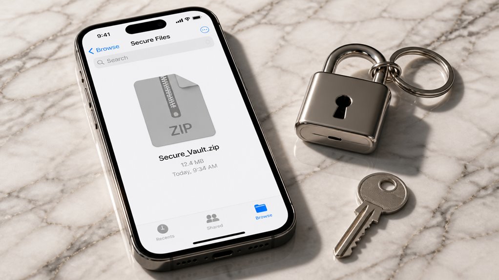 hasła do archiwów zip iPhone nie są natywne