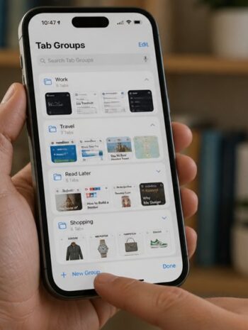 organizuj karty safari na iPhonie