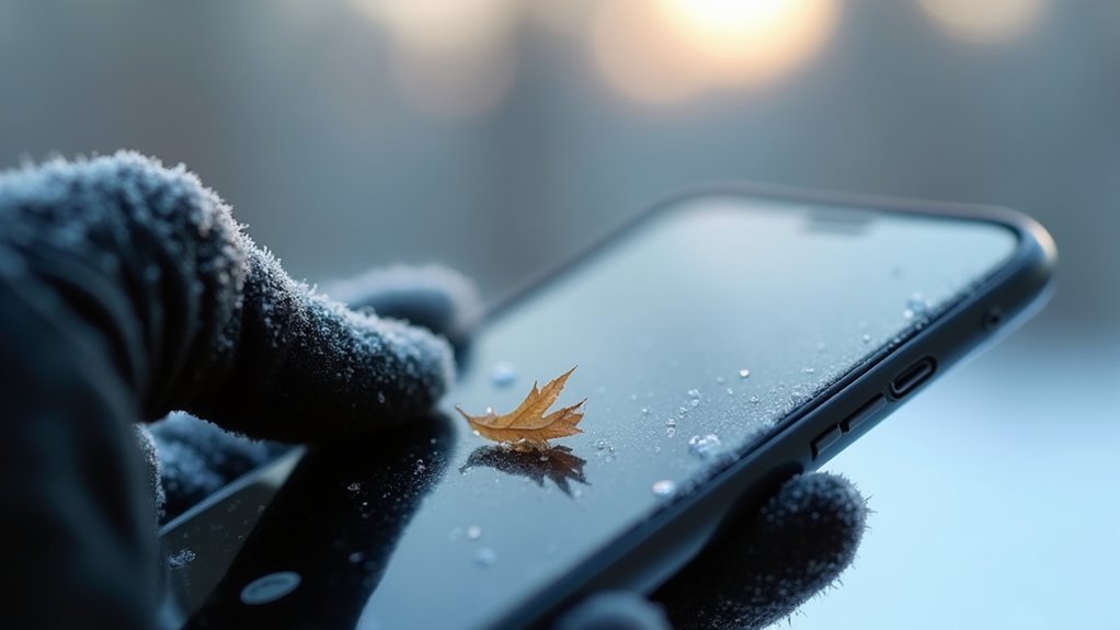 ekran dotykowy nie reaguje w niskich temperaturach